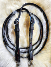 Load image into Gallery viewer, Rainbow padded bitless sidepull bridle