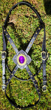Load image into Gallery viewer, Purple Passion Fantasy Gem bit bridle