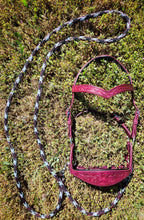 Load image into Gallery viewer, Western Floral Tooled Padded Bitless Sidepull set