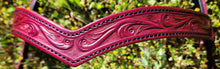 Load image into Gallery viewer, Western Floral Tooled Padded Bitless Sidepull set
