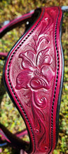 Load image into Gallery viewer, Western Floral Tooled Padded Bitless Sidepull set