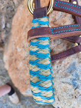 Load image into Gallery viewer, Western Bitless sidepull with rawhide accented noseband