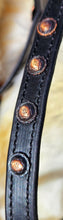 Load image into Gallery viewer, Black Winter Wonderland Baroque cross-over bit bridle