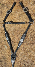 Load image into Gallery viewer, Black Winter Wonderland Baroque cross-over bit bridle