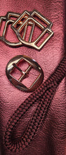 Load image into Gallery viewer, Black/burgundy padded halter