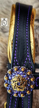 Load image into Gallery viewer, Limited edition purple/gold winter wonderland bridle