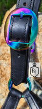 Load image into Gallery viewer, Rainbow hardware leather halter