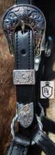 Load image into Gallery viewer, Silver and black Western Show halter