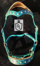Load image into Gallery viewer, Copper patina padded bitless bridle