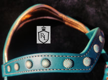 Load image into Gallery viewer, Copper patina padded bitless bridle