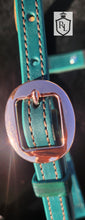 Load image into Gallery viewer, Copper patina padded bitless bridle