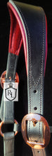 Load image into Gallery viewer, Black/burgundy padded halter