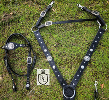 Load image into Gallery viewer, Unicorn bling bit bridle and breast collar set