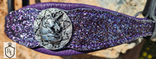 Load image into Gallery viewer, Purple sparkle padded unicorn sidepull