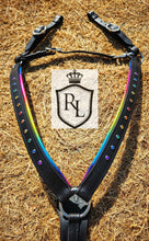 Load image into Gallery viewer, Rainbow padded bitless sidepull bridle