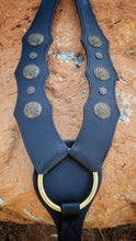 Load image into Gallery viewer, Celtic aged brass bit bridle and breast collar set