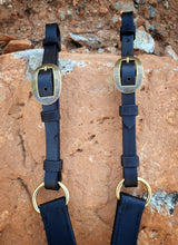 Load image into Gallery viewer, Celtic aged brass bit bridle and breast collar set