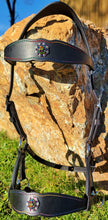 Load image into Gallery viewer, Midnight Rainbow bitless bridle