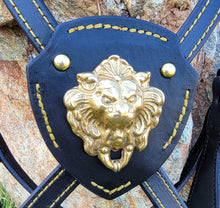 Load image into Gallery viewer, Baroque Regal Lion cross-over bit bridle