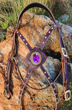 Load image into Gallery viewer, Purple Passion Fantasy Gem bit bridle