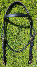 Load image into Gallery viewer, Royal blue bridle with brass shields