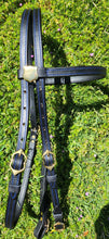 Load image into Gallery viewer, Royal blue bridle with brass shields