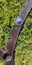 Load image into Gallery viewer, Western Chocolate and turquoise bit bridle