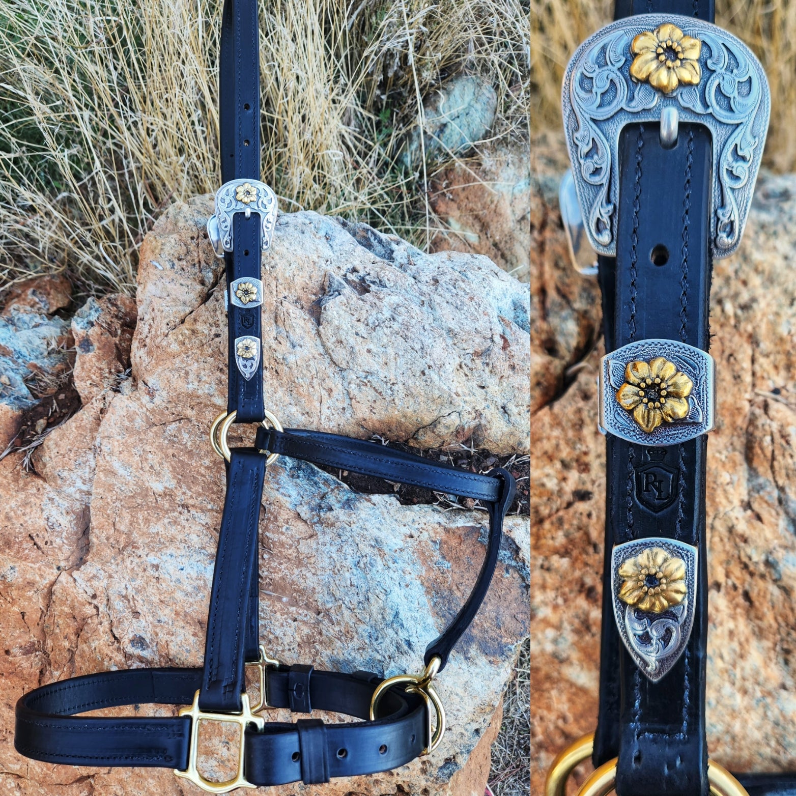 Bosal hanger with silver buckle – Royal Legacy Custom Leather