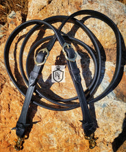 Load image into Gallery viewer, Green and gold warrior cross-over bit bridle and rein set