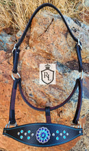 Load image into Gallery viewer, A Purple & Turquoise bling halter