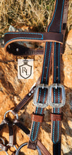 Load image into Gallery viewer, Blue Crystal Flower Bridle set
