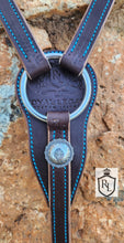 Load image into Gallery viewer, Blue Crystal Flower Bridle set
