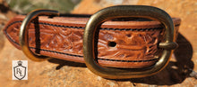 Load image into Gallery viewer, Tooled Dog Collar