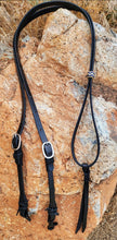 Load image into Gallery viewer, Adjustable mounted archery/gaming reins with rawhide slide