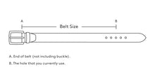 Load image into Gallery viewer, Plain Stitched and lined belt