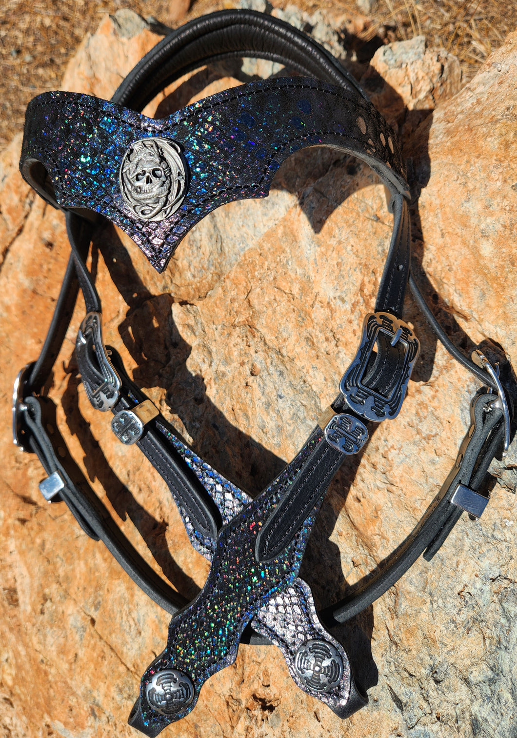 Iridescent dragon bridle