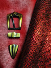 Load image into Gallery viewer, Red dragonscale padded halter
