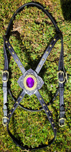 Load image into Gallery viewer, Purple Passion Fantasy Gem bit bridle

