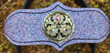 Load image into Gallery viewer, Aurora purple sparkle bit bridle

