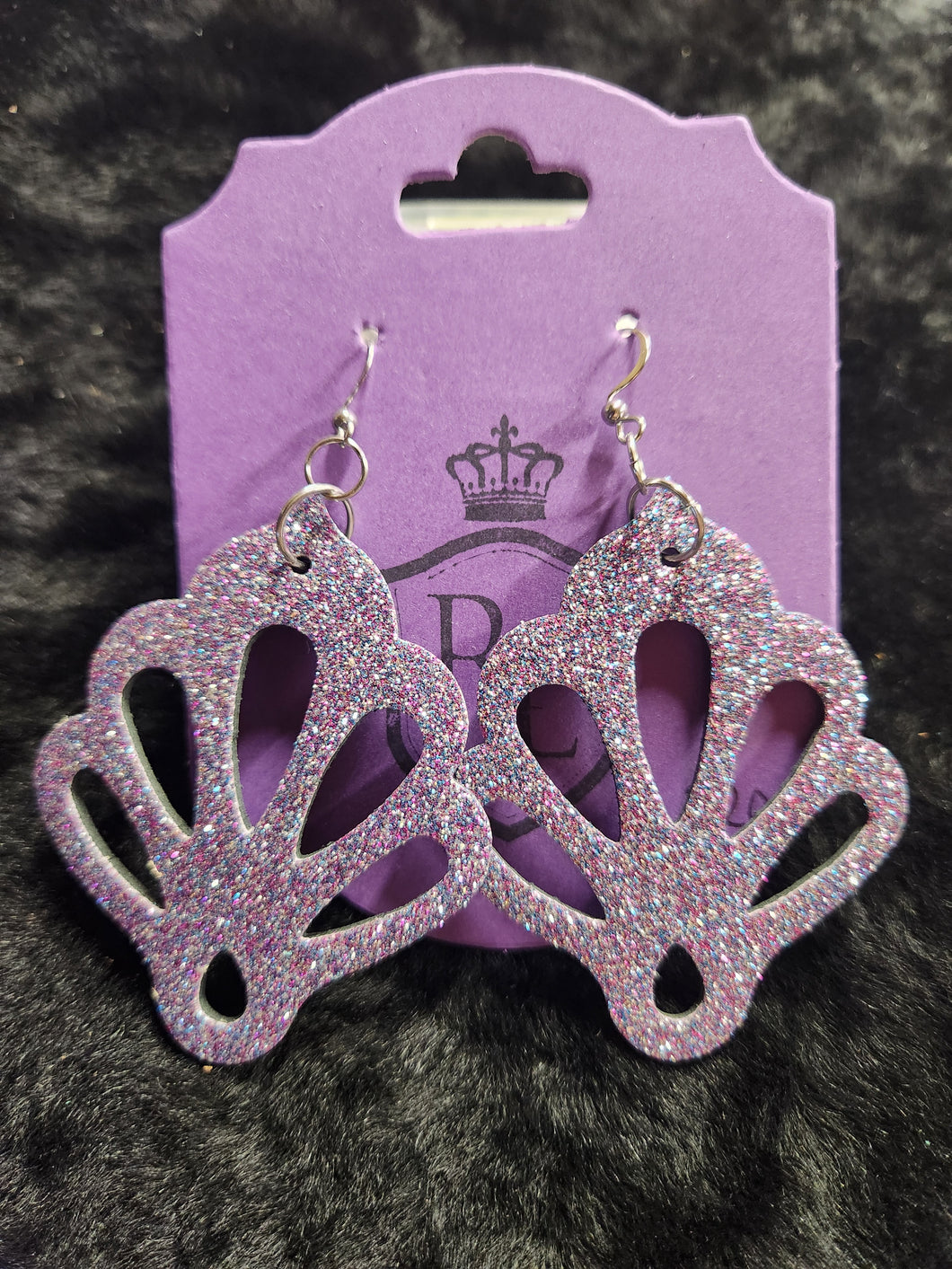 Purple sparkle dangles