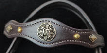 Load image into Gallery viewer, Chocolate brown celtic padded sidepull
