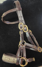 Load image into Gallery viewer, Chocolate brown celtic padded sidepull
