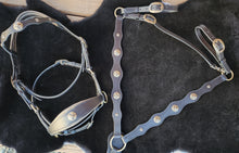 Load image into Gallery viewer, Antique brass medieval bitless set
