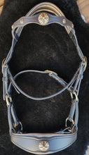 Load image into Gallery viewer, Antique brass medieval bitless set
