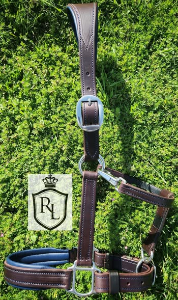 Dark havana and Navy padded halter