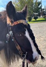Load image into Gallery viewer, Wild Turquoise Bit bridle
