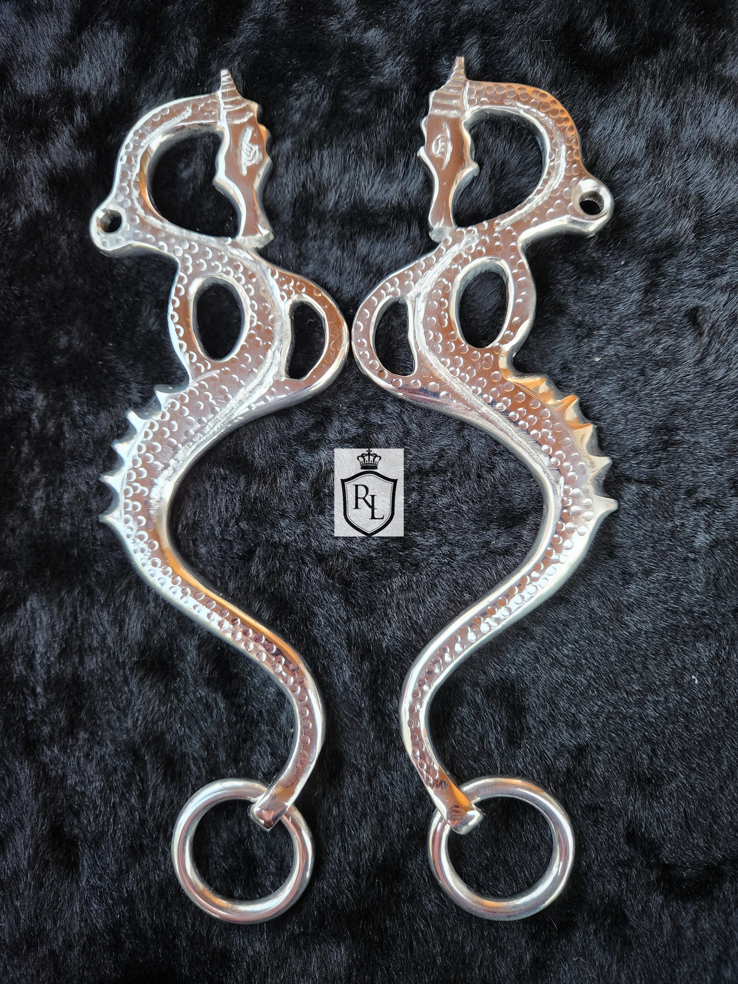 Dragon hackamore shanks – Royal Legacy Custom Leather