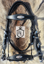 Load image into Gallery viewer, LIMITED EDITION Black/silver baroque bridle
