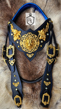 Load image into Gallery viewer, Baroque Cerulean Lion bridle
