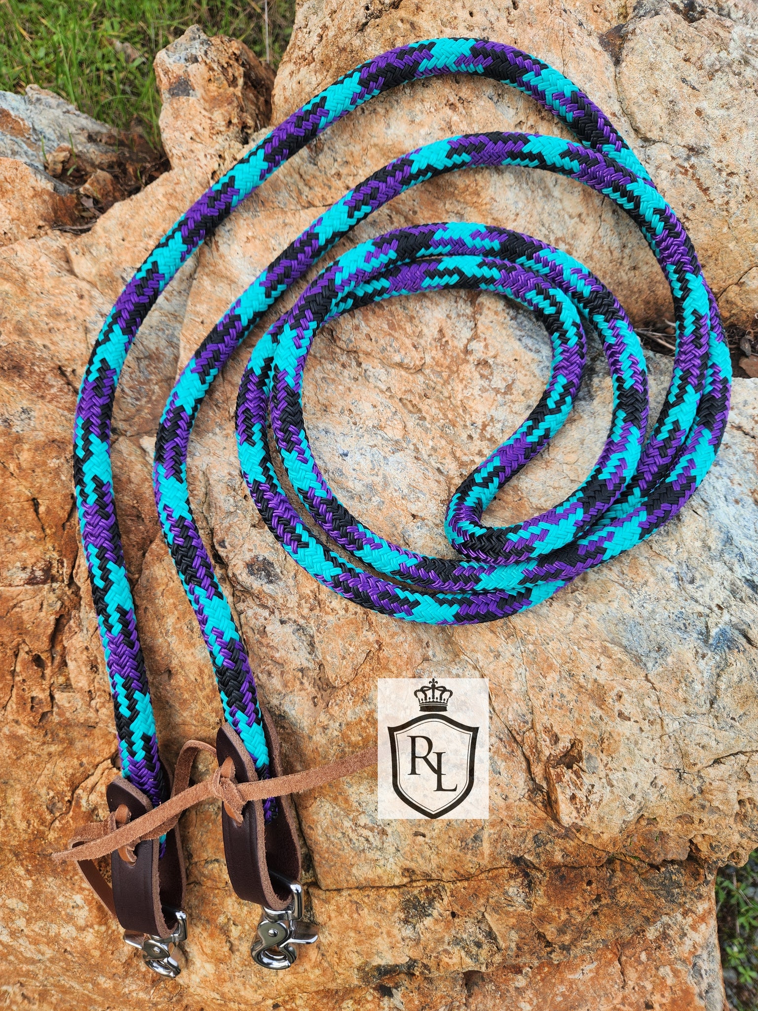 Yacht Rope trail reins – Royal Legacy Custom Leather